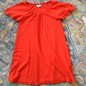 Madewell Texture & True Red Peasant Style Dress XXS